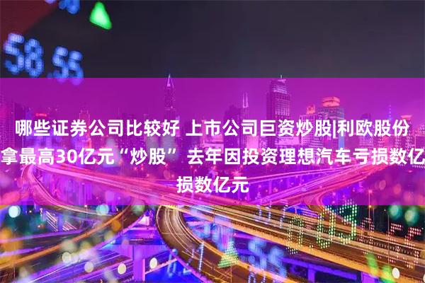 哪些证券公司比较好 上市公司巨资炒股|利欧股份拟拿最高30亿元“炒股” 去年因投资理想汽车亏损数亿元