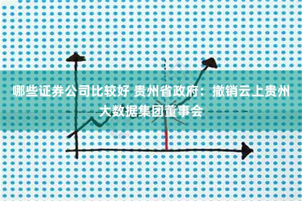 哪些证券公司比较好 贵州省政府：撤销云上贵州大数据集团董事会